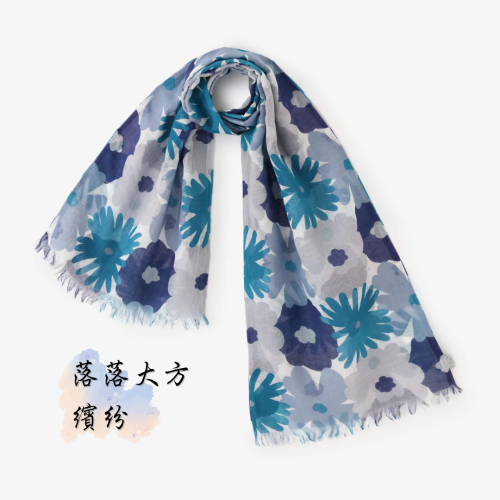 【預購】SOUSOU 棉麻混紡雙面圍巾 兩用圍巾 空調披肩 圍脖 絲巾♡萌獸動物園♡-規格圖11
