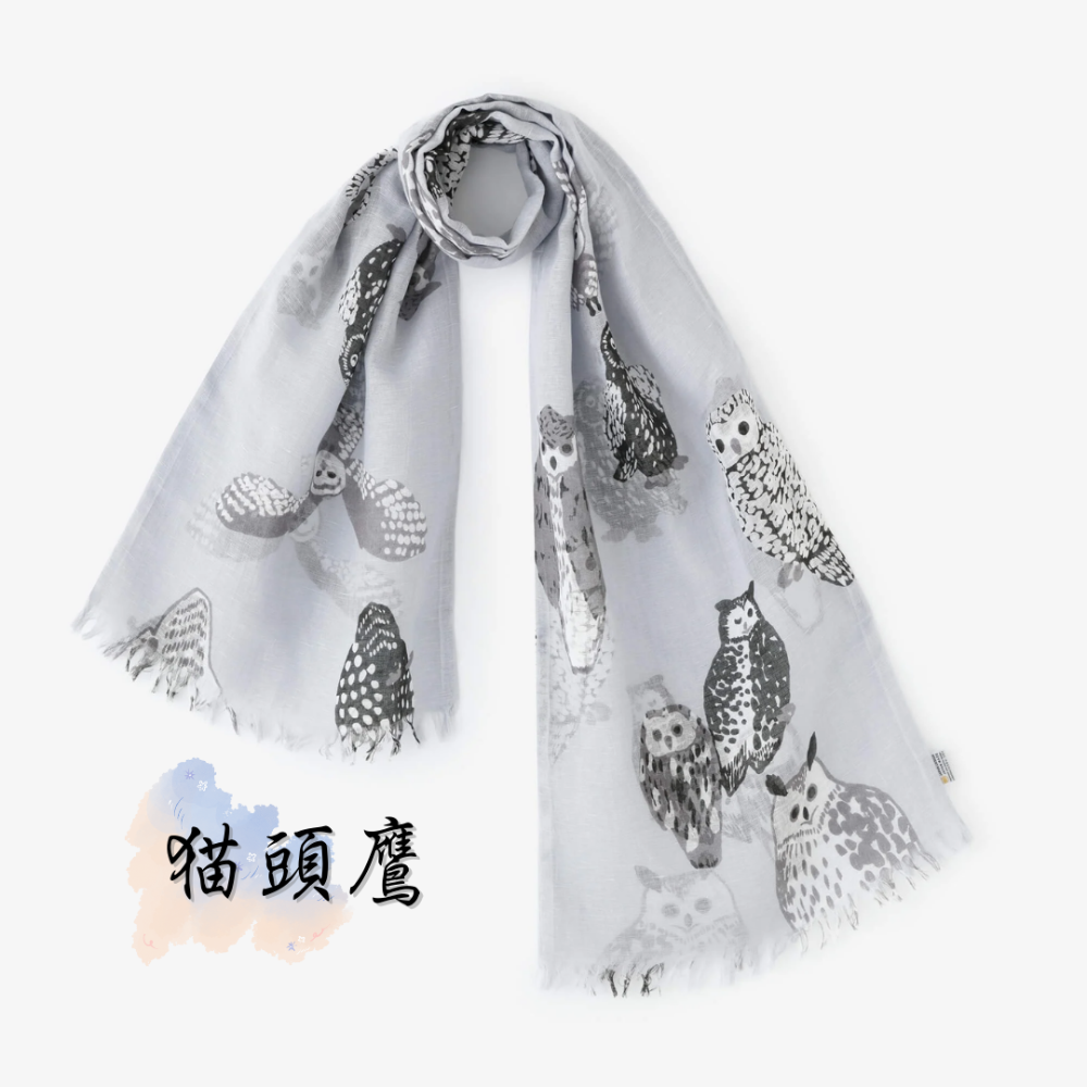 【預購】SOUSOU 棉麻混紡雙面圍巾 兩用圍巾 空調披肩 圍脖 絲巾♡萌獸動物園♡-規格圖11