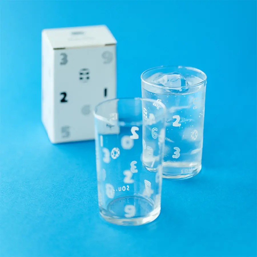 【現貨】SOU SOU 20周年 21週年紀念 限量 數字遊戲紋樣 玻璃水杯 十數 日本製♡萌獸動物園♡-規格圖6