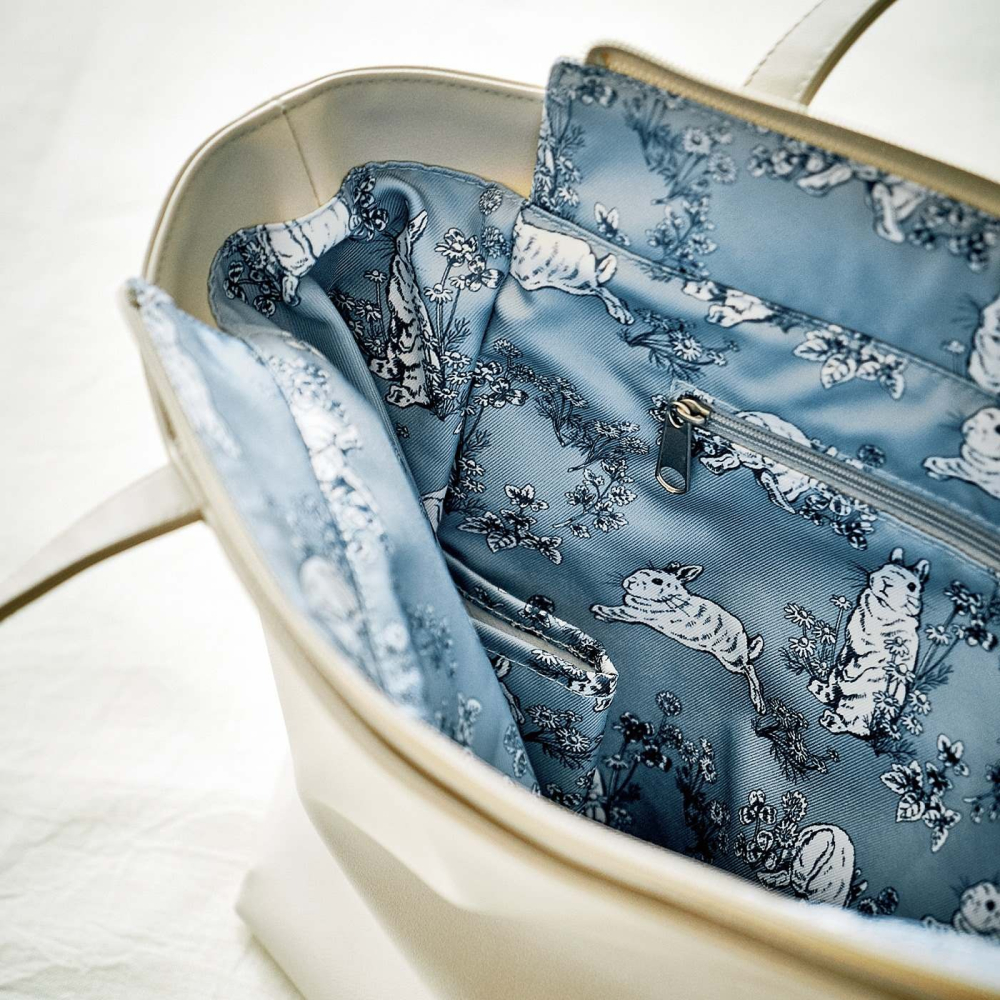 【現貨】FELISSIMO×YOU+MORE 手繪小兔托特包 肩背包 側背包♡萌獸動物園♡-細節圖3