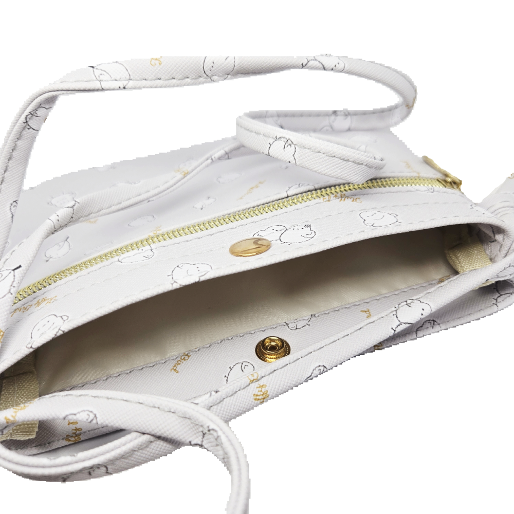 【現貨】illusie300 粉嫩長尾山雀收納包 零錢包 側揹包 手機包 袋中袋 午休袋♡萌獸動物園♡-細節圖4