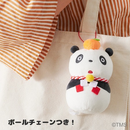 【現貨】橡子共和國  熊貓家族鏡餅 新春限定緣起物 春節吉祥物擺飾 包包吊飾 掛飾 束口袋 宮崎駿 吉卜力♡萌獸動物園♡-細節圖5