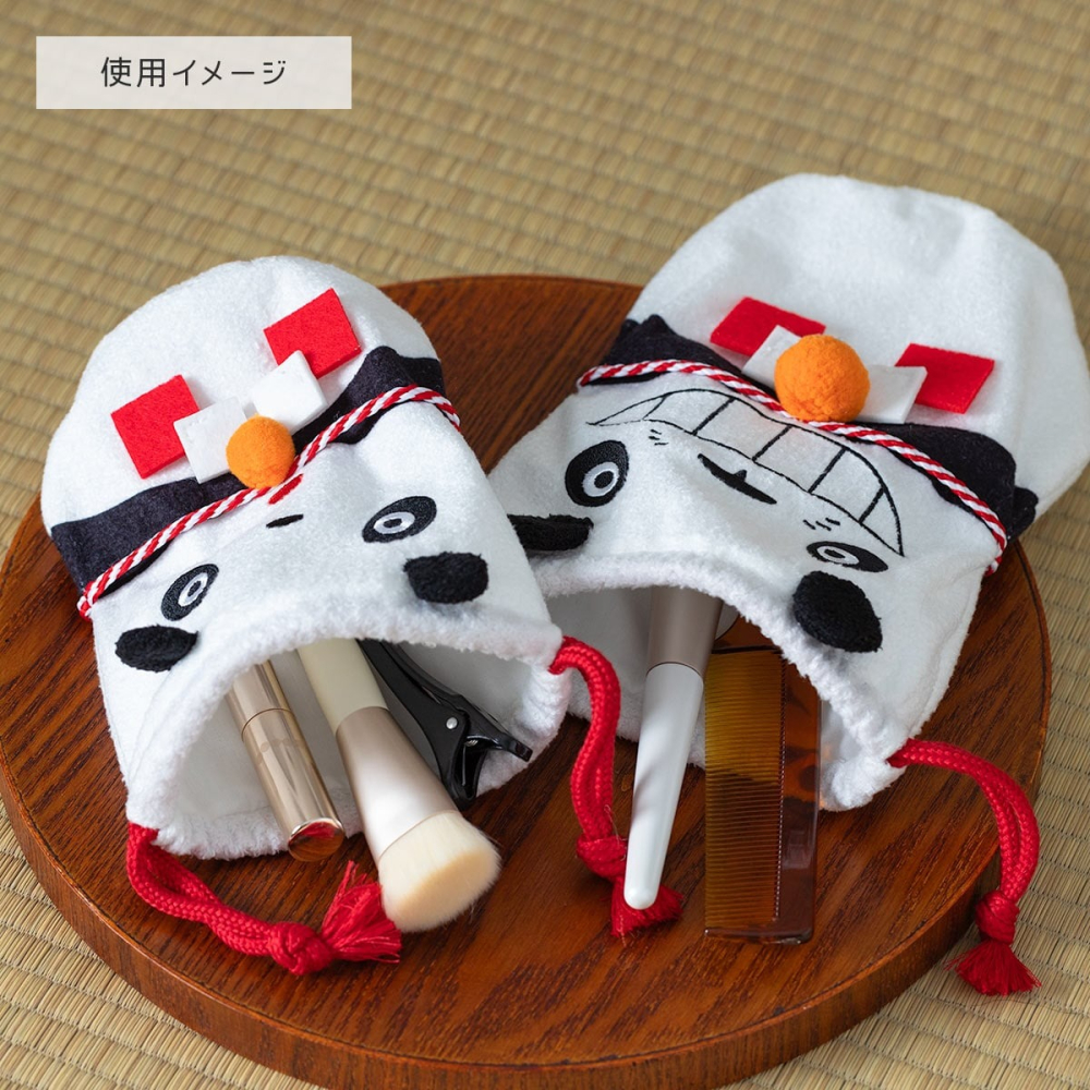 【現貨】橡子共和國  熊貓家族鏡餅 新春限定緣起物 春節吉祥物擺飾 包包吊飾 掛飾 束口袋 宮崎駿 吉卜力♡萌獸動物園♡-細節圖7