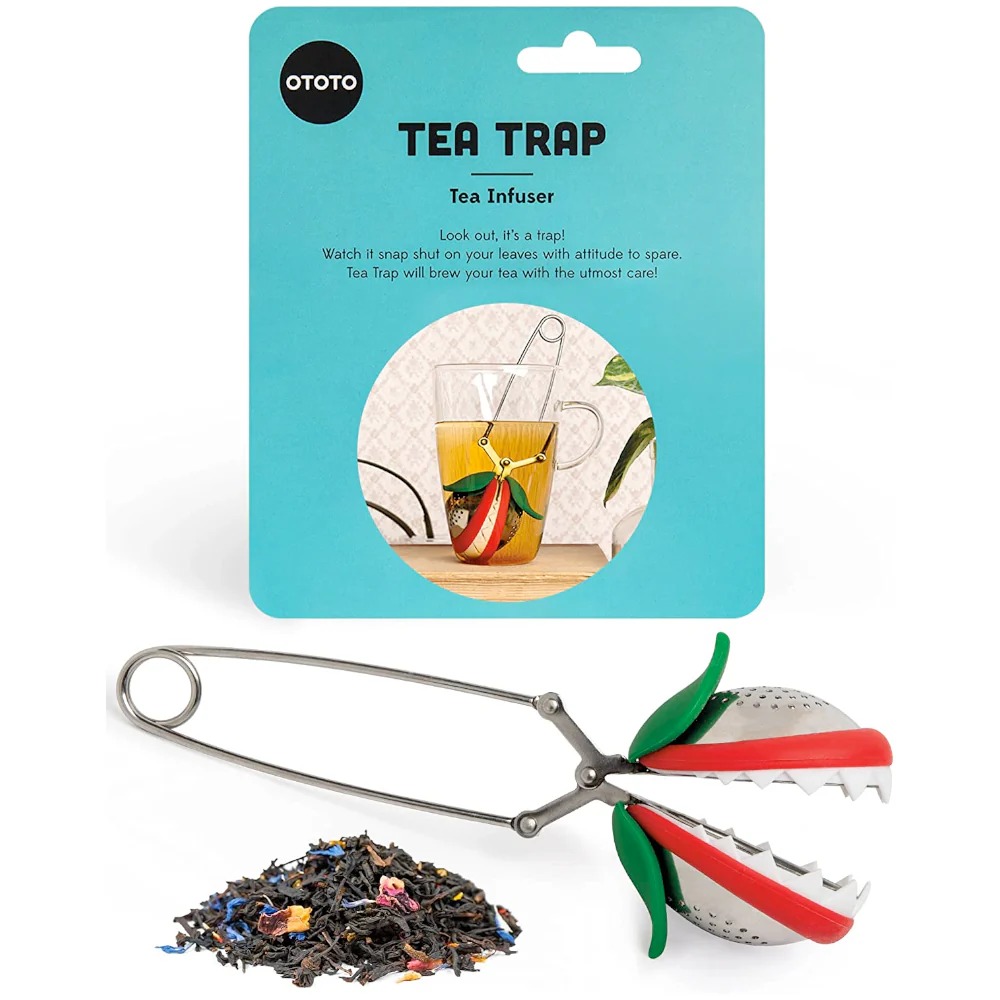 【現貨】 OTOTO 食人花造型濾茶器 泡茶器 茶夾 新居 禮物♡萌獸動物園♡-細節圖6