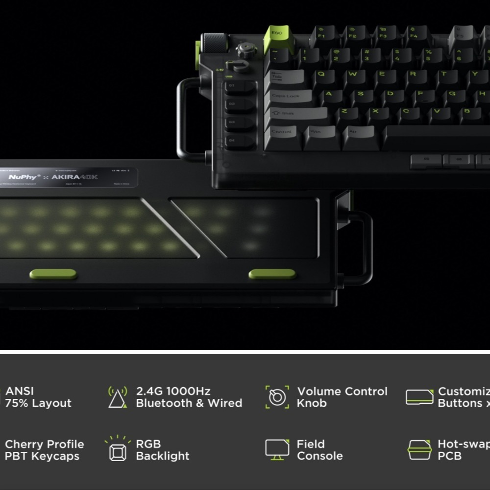 NuPhy × AKIRA40K Field75 三模 熱插拔 機械鍵盤 海外代購-細節圖2