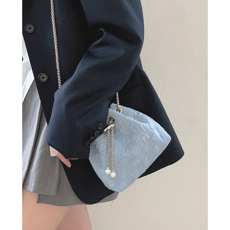 【TIDE.EF】 包包 單肩包 側背包 肩背包 斜背包 半月包 包包女 手機包 垃圾袋包包 链条托特包手提水桶包包-細節圖2