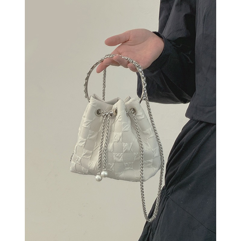 【TIDE.EF】 包包 單肩包 側背包 肩背包 斜背包 半月包 包包女 手機包 垃圾袋包包 链条托特包手提水桶包包-細節圖4