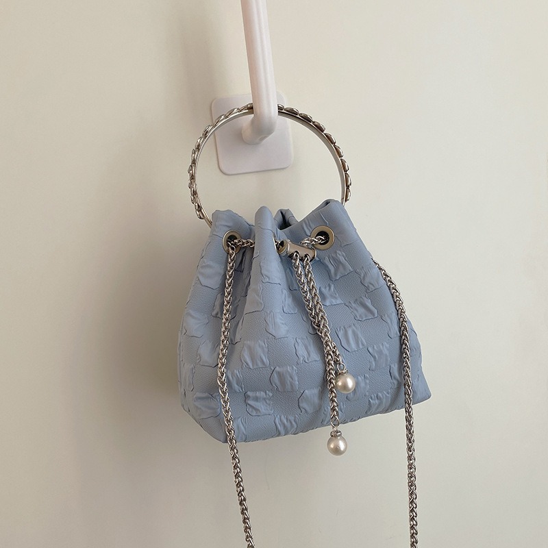 【TIDE.EF】 包包 單肩包 側背包 肩背包 斜背包 半月包 包包女 手機包 垃圾袋包包 链条托特包手提水桶包包-細節圖7