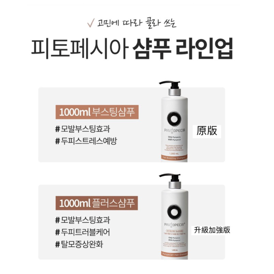 ✈韓國代購 PHYTOPECIA P1P 洗護髮二合一 洗髮精 250ml 1000ml-細節圖2