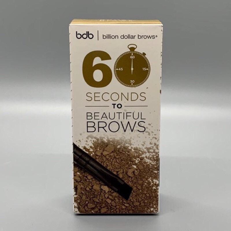 現貨 🇺🇸BILLION DOLLAR BROWS - 60秒眉毛組合 棕色眉粉+雙頭眉刷 眉膏套裝-細節圖2