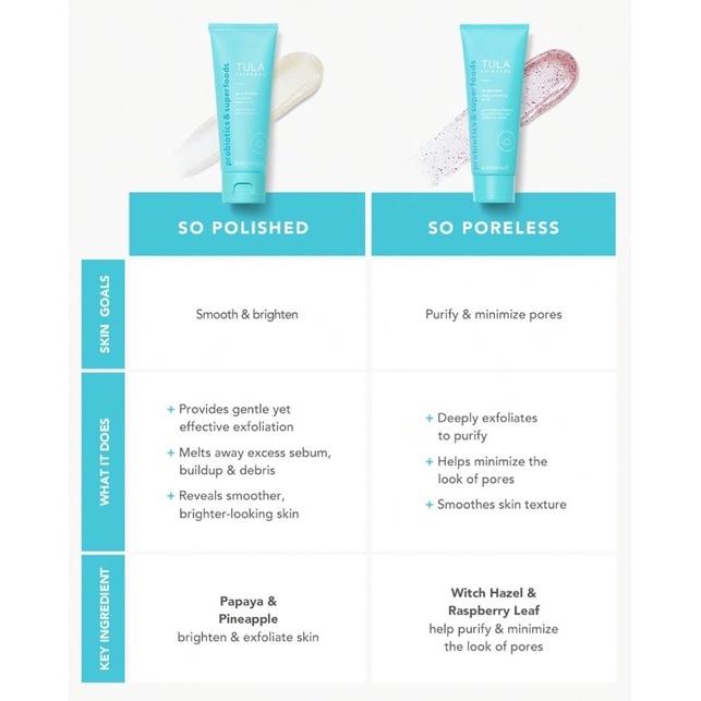 美國Tula 深層清潔去角質去黑頭面部臉部磨砂膏so polished so poreless scrub-細節圖3