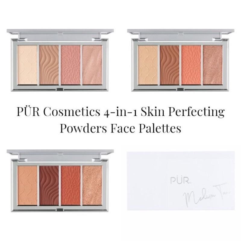 Pur 4-in-1 Skin-Perfecting Powders眼影盤面部多功能修容打亮腮紅盤四合一陰影粉餅-細節圖2