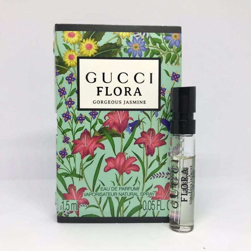 美國原裝GUCCI FLORA Gorgeous Jasmine幻夢茉莉花女性淡香精針管噴霧小樣旅行裝試管香水1.5ml-細節圖2