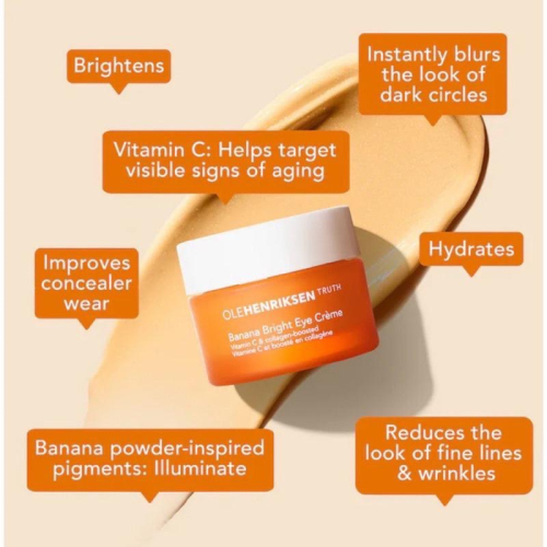 美國代購現貨OLEHENRIKSEN 維生素C香蕉亮白眼霜眼部保養VC保濕Banana Bright Eye Crème