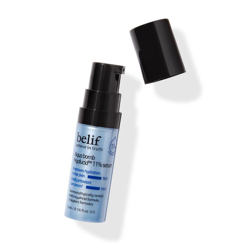 美國代購現貨BELIF aqua bomb卓顏凝萃11％超能玻尿酸水潤保濕精華液安瓶5ml炸彈-細節圖2