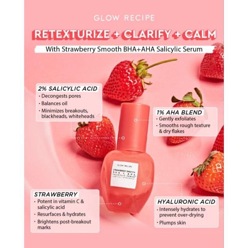 英國代購現貨Glow Recipe Strawberry Smooth BHA+AHA 草莓水楊酸精華 30ml-細節圖2