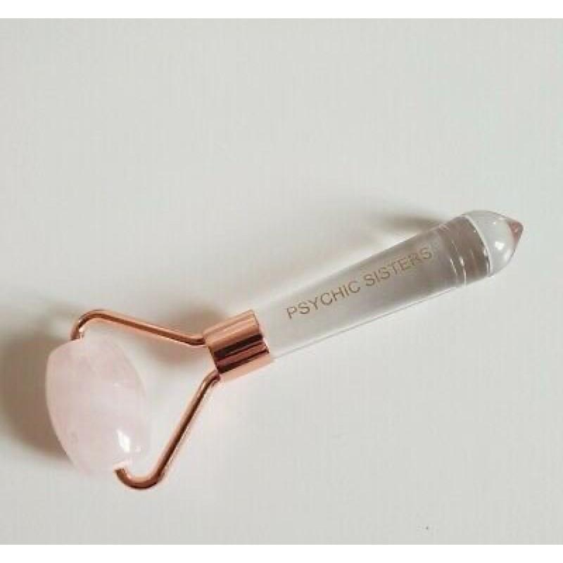 現貨 英國Psychic Sisters Rose Quartz rollers玫瑰水晶粉晶石英面部臉部按摩滾輪儀-細節圖3