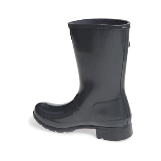 現貨Hunter Original Tour Short Gloss深色經典款雨靴 亮面短筒中筒防水天然橡膠搭扣環帶雨鞋-細節圖3