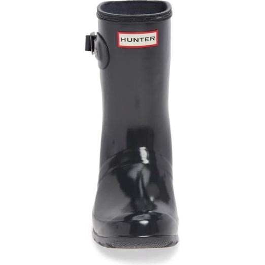 現貨Hunter Original Tour Short Gloss深色經典款雨靴 亮面短筒中筒防水天然橡膠搭扣環帶雨鞋-細節圖4