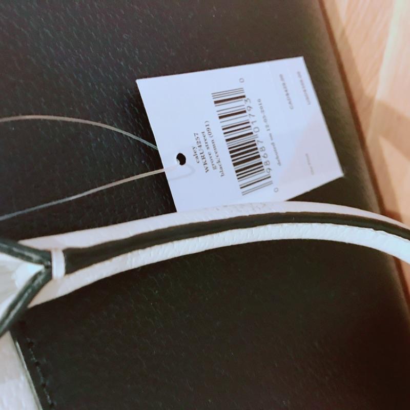 Kate spade全新正品黑白手提包側背包通勤包-細節圖5