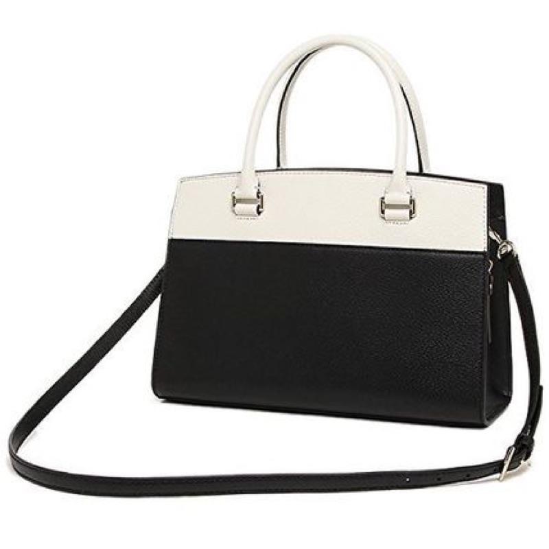 Kate spade全新正品黑白手提包側背包通勤包-細節圖6