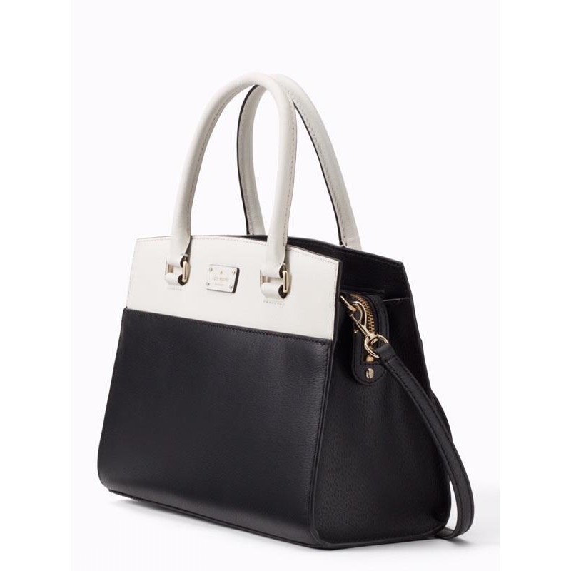 Kate spade全新正品黑白手提包側背包通勤包-細節圖7