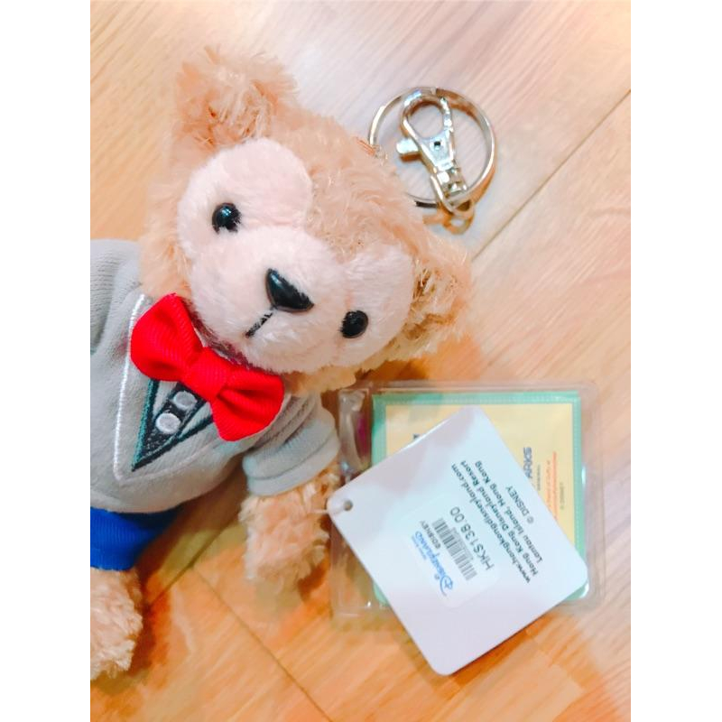香港迪士尼限定版正版西裝站姿達菲熊鑰匙圈吊飾-細節圖2