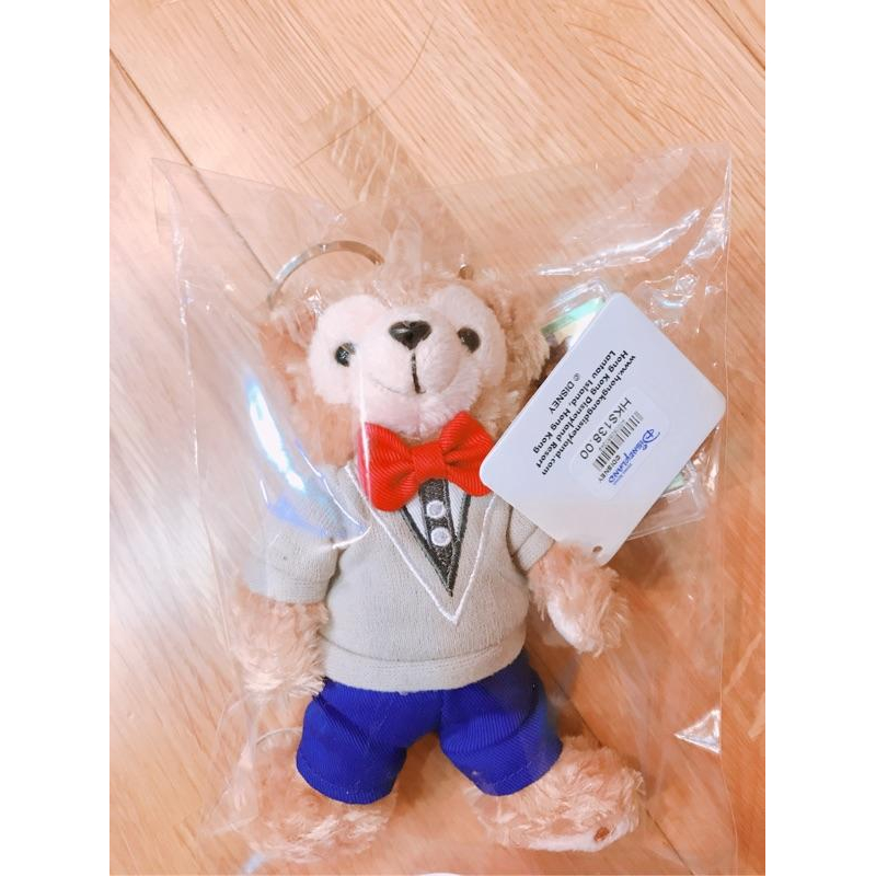 香港迪士尼限定版正版西裝站姿達菲熊鑰匙圈吊飾-細節圖3