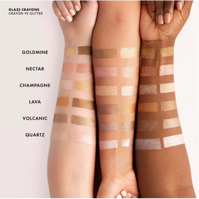 美國代購現貨ICONIC London glaze crayon兩用閃片打亮高光滾珠雙效眼影筆液態打亮champagne-細節圖6