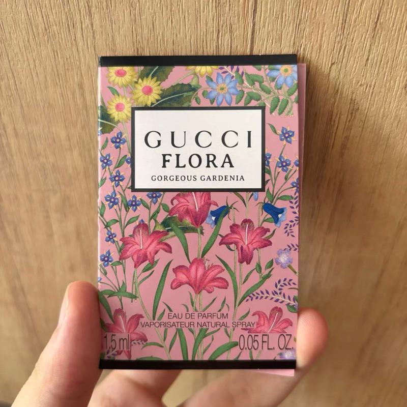 美國原裝GUCCI FLORA Gorgeous Jasmine幻夢茉莉花華麗梔子花女性淡香精小香試管1.5ml-細節圖2