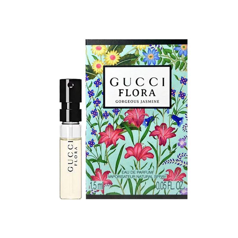 美國原裝GUCCI FLORA Gorgeous Jasmine幻夢茉莉花華麗梔子花女性淡香精小香試管1.5ml-細節圖3