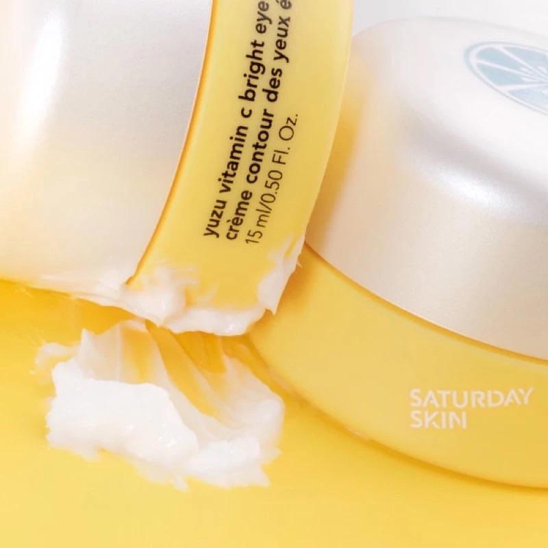 韓國美容獎得主🔥現貨Saturday skin柚子維生素C明亮眼霜15ML眼部保養soko glam-細節圖4