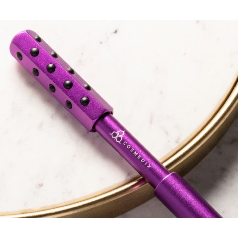 美國代購現貨🇺🇸潔西卡·艾芭推薦Cosmedix滾動美容棒面部按摩棒 消腫提拉紫色滾筒-細節圖4