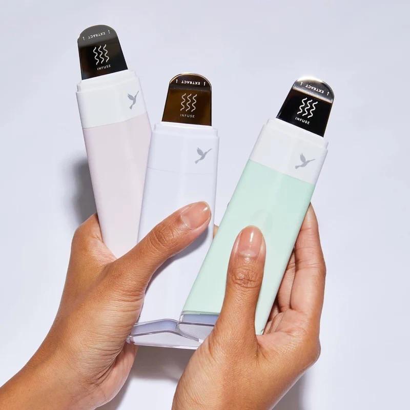 美國代購現貨DERMAFLASH DERMAPORE超音波潔面儀毛孔去角質黑頭清潔器精華注入儀二合一-細節圖2