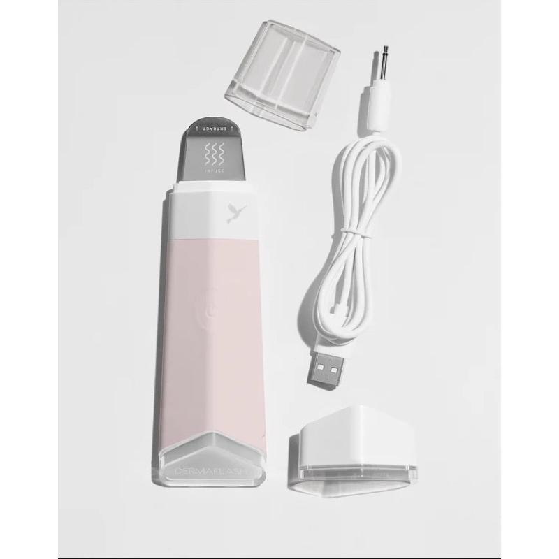 美國代購現貨DERMAFLASH DERMAPORE超音波潔面儀毛孔去角質黑頭清潔器精華注入儀二合一-細節圖3