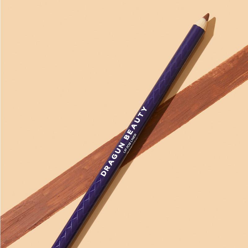 美國代購現貨 Dragun Beauty Lip Job Liner 唇線筆+卷筆刀削筆刀套裝唇筆 2.0cc土色-細節圖2