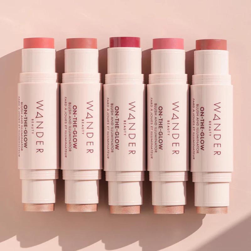 美國代購現貨WANDER BEAUTY On-the-Glow煥彩腮紅棒 修容棒打亮 提亮高光 兩用二合一修容棒-細節圖2