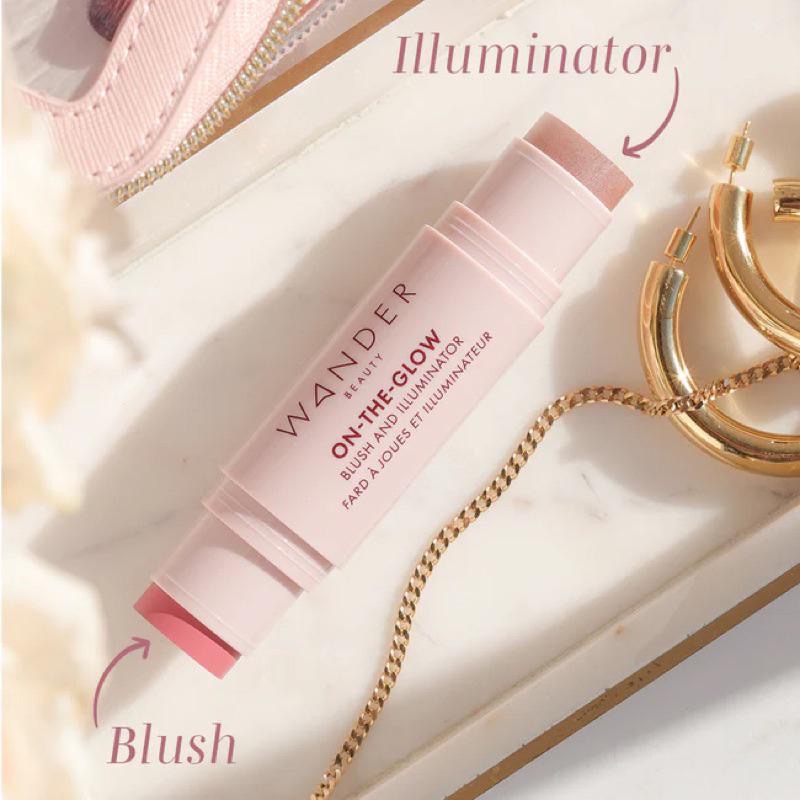 美國代購現貨WANDER BEAUTY On-the-Glow煥彩腮紅棒 修容棒打亮 提亮高光 兩用二合一修容棒-細節圖4