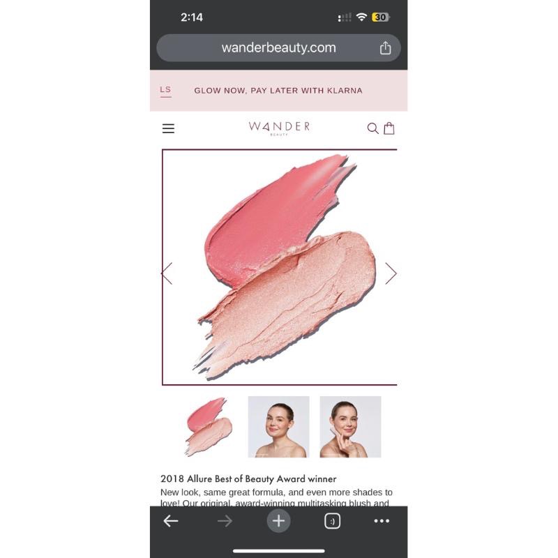 美國代購現貨WANDER BEAUTY On-the-Glow煥彩腮紅棒 修容棒打亮 提亮高光 兩用二合一修容棒-細節圖6