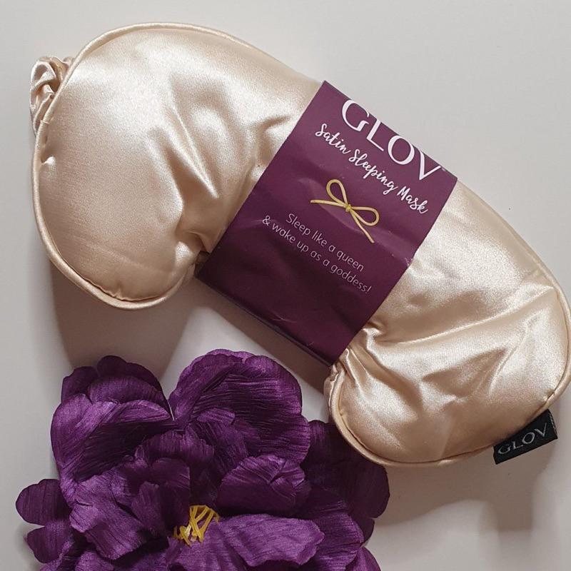 波蘭GLOV睡眠休息仿絲眼罩 緞面金色 粉色遮光避光-細節圖3