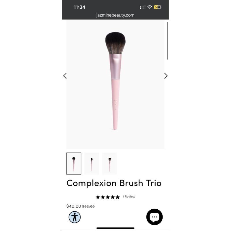 美國代購現貨JAZMINE BEAUTY Complexion Brush Trio化妝刷三入組面部修容美妝刷具腮紅刷-細節圖3