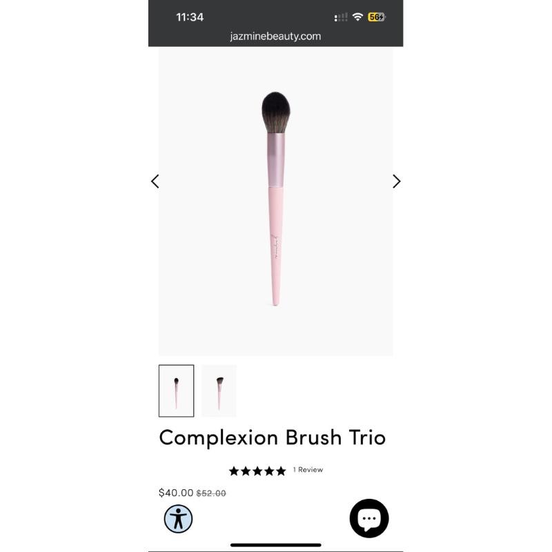 美國代購現貨JAZMINE BEAUTY Complexion Brush Trio化妝刷三入組面部修容美妝刷具腮紅刷-細節圖4
