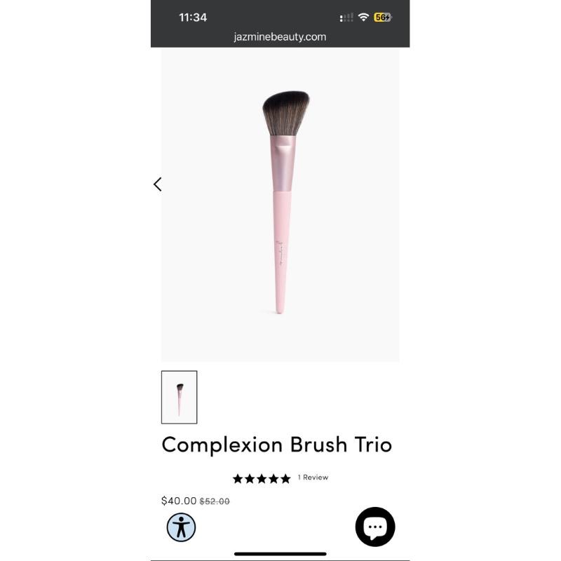 美國代購現貨JAZMINE BEAUTY Complexion Brush Trio化妝刷三入組面部修容美妝刷具腮紅刷-細節圖5