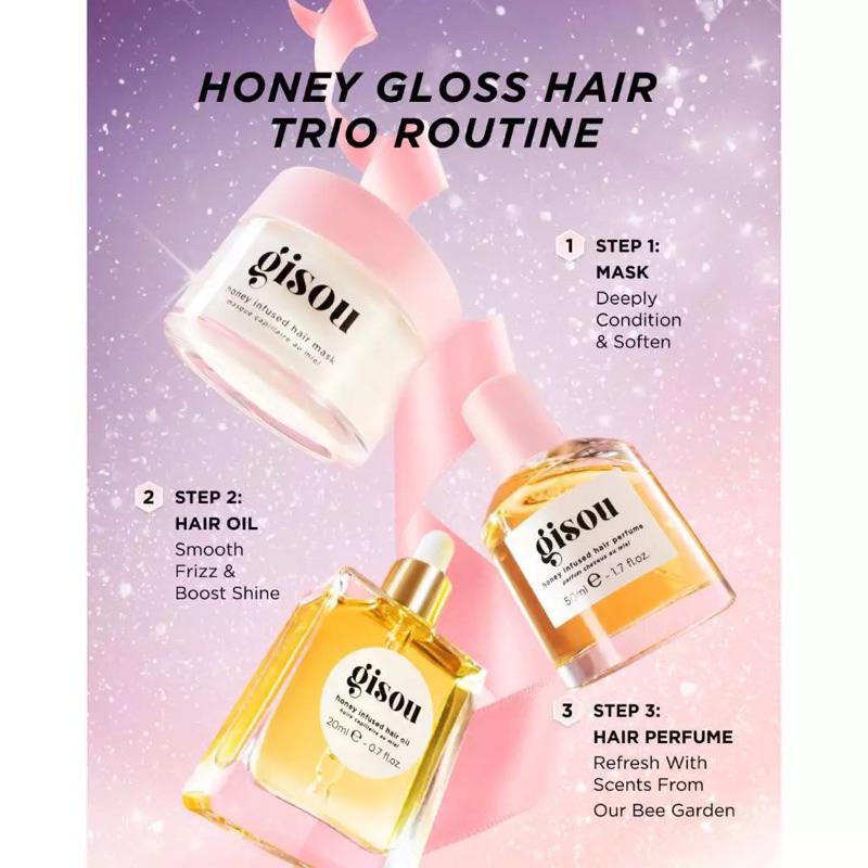 現貨秒出🔥GISOU 蜂蜜髮香噴霧Honey Infused hair perfume頭髮香水護髮髮膜禮盒套組聖誕-細節圖5