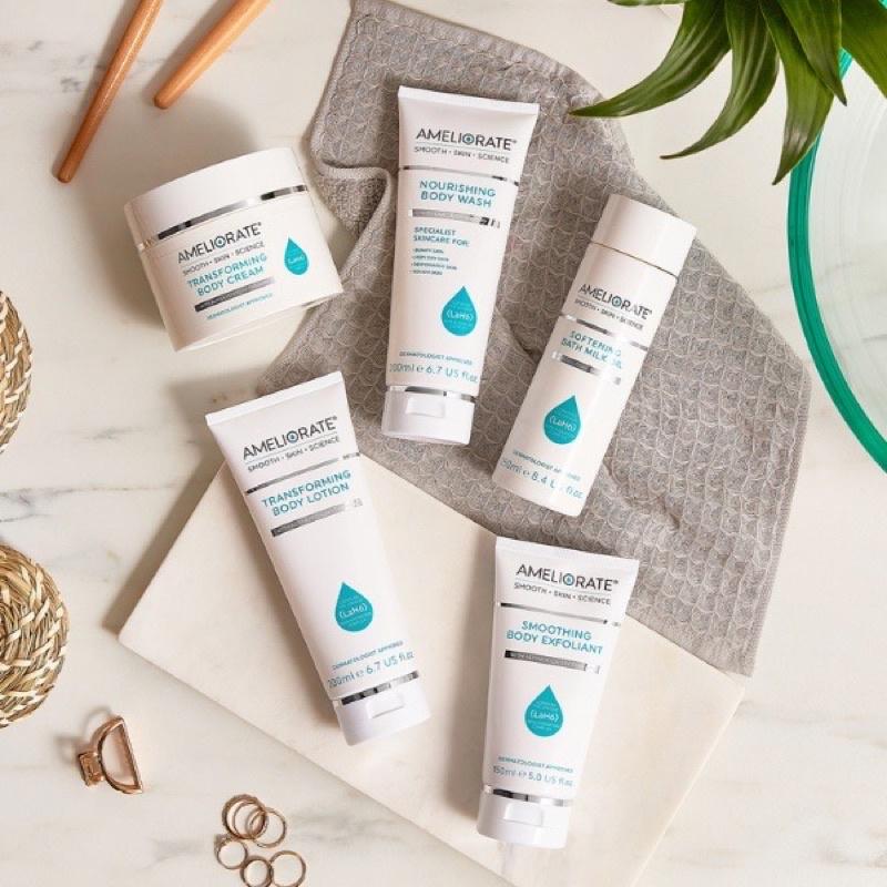 現貨英國✨新包裝超大Ameliorate煥膚身體磨砂膏去角質500ml 沐浴乳撫平肌膚乳液毛孔角化保濕滋潤潤澤沐浴露-細節圖2