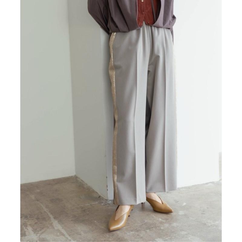 日本貴牌Eimee law高質感大人感西裝褲寬褲測條文設計直筒顯瘦拼接-細節圖4