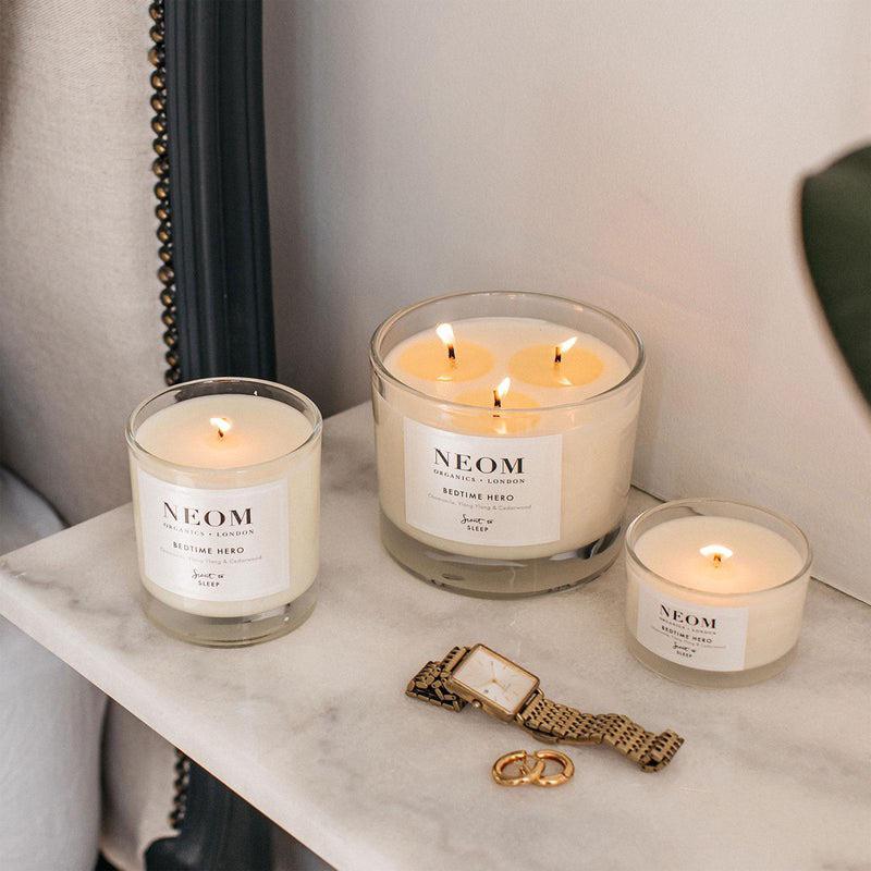 現貨 英國Neom聖誕祈願蠟燭禮盒 75g交換禮物香薰香芬旅行靜心舒眠bedtime hero助眠睡眠-細節圖3