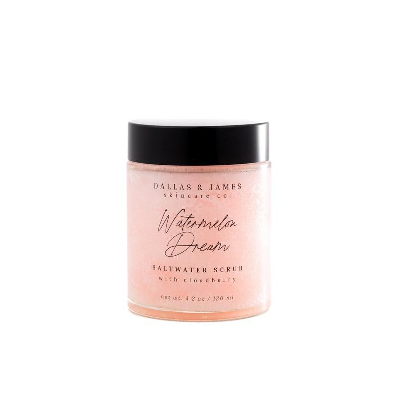 美國代購現貨Dallas & James Skincare Co. 西瓜夢幻死海鹽磨砂膏 角鯊烷面部肌膚身體去角質-細節圖3