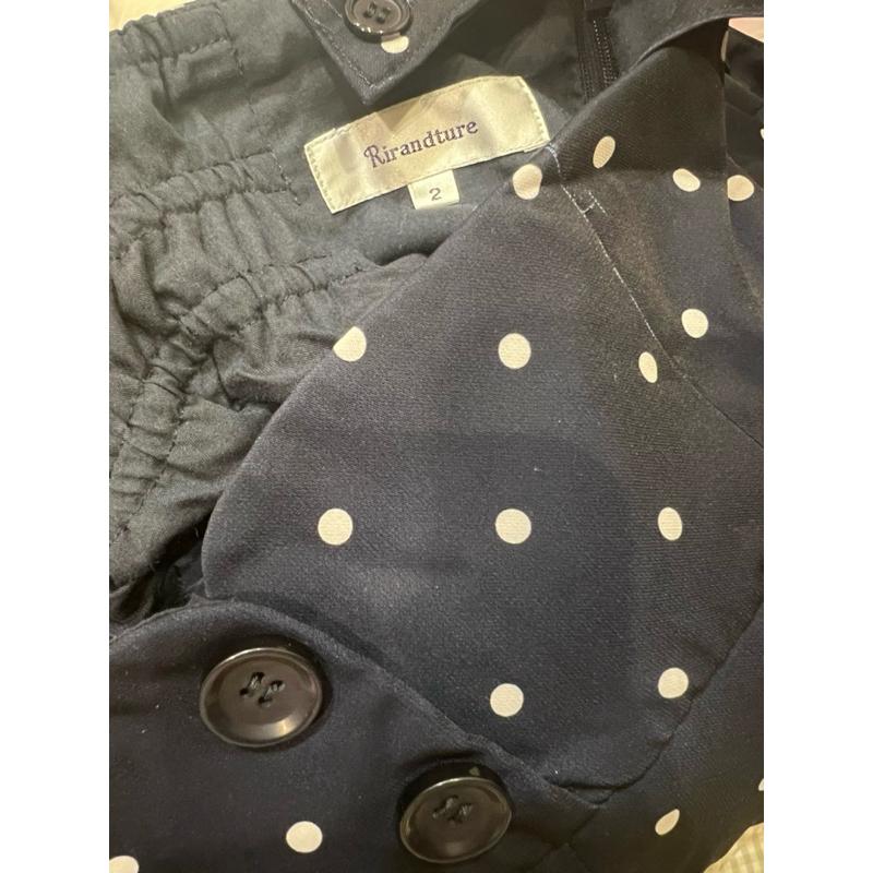 Rirandture大人氣雜誌款小嶋陽菜波點背帶寬褲-細節圖7