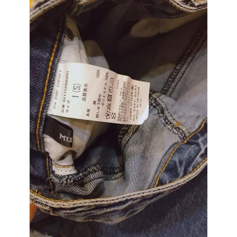 [全新 現貨］吊牌未拆 日本🇯🇵MURUA刺繡牛仔裙 短裙 正品 花朵-細節圖6